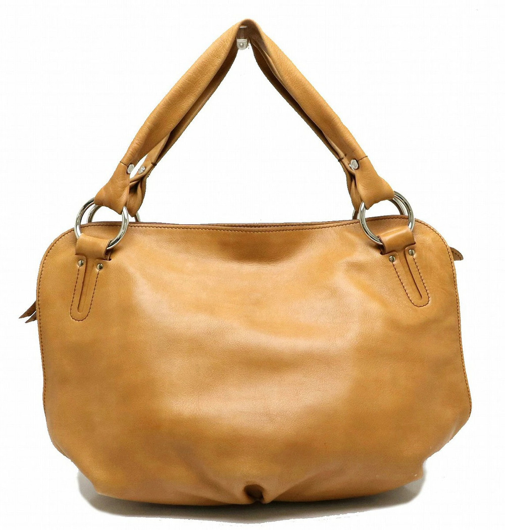 Celine Bittersweet Leather Handbag Tote Bag Brown Camel Brown